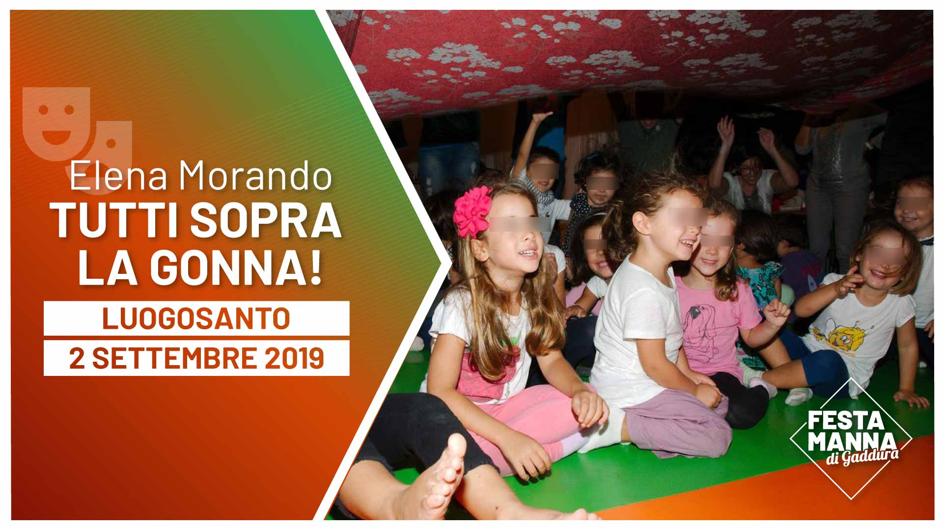 “Tutti sopra la gonna!”, letture per bambine/i a cura di Elena Morando | Festa Manna di Gaddura 2019